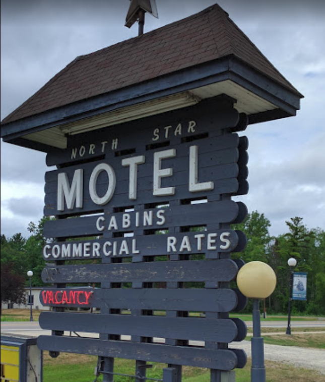 North Star Motel - Old Postcard View (newer photo)